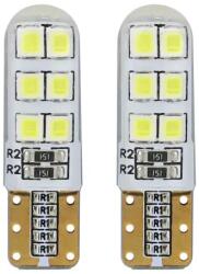 AMiO LED izzók STANDARD T10 W5W 12xSMD 2835 12V Silca