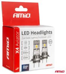 AMiO LED izzók X4-series AVIATOR H4/H19 6500K max 44W