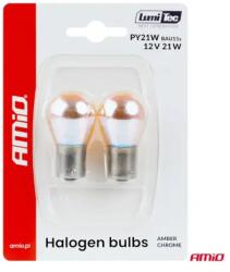 AMiO LUMITEC Halogén izzók PY21W 12V21W BAU15S AMBER CHROME 2db