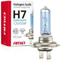 AMiO halogén izzó H7 12V 55W UV szűrő (E4) Super White