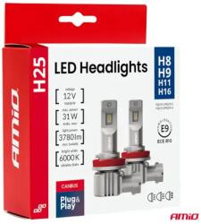 AMiO LED fényszóró izzók H25 Széria CANBUS H8 H9 H11 H16 12V 31W