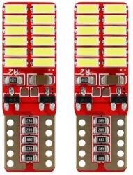 AMiO LED izzók CANBUS 24SMD 4014 T10e (W5W) Fehér 12V/24V
