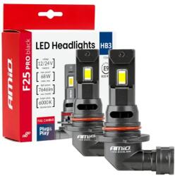 AMiO LED izzók fő világításhoz F25 PRO BLACK FULL CANBUS HB3 68W 12V 24V