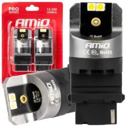 AMiO LED CANBUS PRO sorozat 3156 P27W 4x3030 SMD Fehér 12/24V CANBUS AMIO-03587