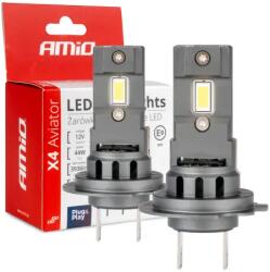 AMiO LED izzók X4-sorozat AVIATOR H7/H18 6500K max 44W AMIO-03764