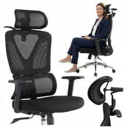 Malatec Irodai Szék Fekete Irodai Szék Forgószék Ergonomikus Háló (FOTEL BOSS SKÓRZANY )