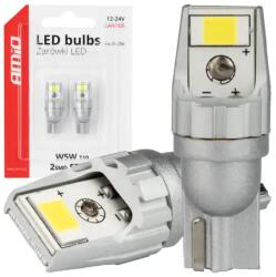 AMiO LED izzók CANBUS T10 W5W 2SMD 3570 White 12V 24V
