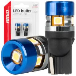 AMiO LED izzók CANBUS T10 W5W 5SMD 3030 Fehér 12V/24V