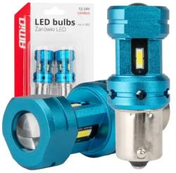 AMiO CANBUS LED izzók 1156 BA15S P21W R10W R5W 4SMD 1860 Fehér 12V 24V
