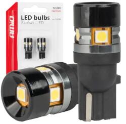 AMiO LED izzók CANBUS T10 W5W 5SMD 3030 Fehér 12V 24V