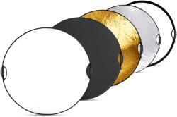 iShoot Blenda reflexie-difuzie 5 in 1 difuzie gold silver negru alb rotunda 110cm cu maner