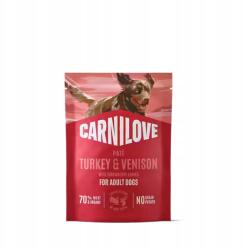CARNILOVE Nedves kutyaeledel Pulyka Vadhús Pástétom tasak 12x300g