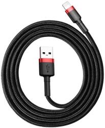 Baseus Cablu USB Lightning Baseus Cafule 2.4A 1m (negru/rosu)