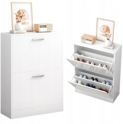 Muvu Cipősszekrény Fehér Gardróbszekrény Cipősszekrény Loft Komód Modern 60 CM (SZAFKA NA BUTY BIAŁA GARDEROBA)