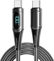 Essager Cablu USB Type-C la Type-C Essager 200CM, cu afisaj LED - 100W
