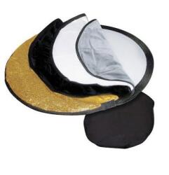 iShoot Blenda rotunda reflexie-difuzie 5 in 1 difuzie gold silver negru alb 110cm