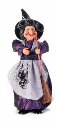 Decorer Figurina Vrajitoare Halloween Befana cu recipient pentru dulciuri cm 12x11x30 H (A56.35.77A)