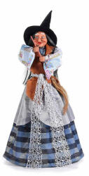 Decorer Figurina Halloween Vrajitoare Befana polirasina textil multicolor Ø37x79H (A56.40.40B)