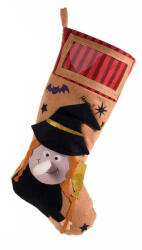 Decorer Ciorap decorativ Halloween Befana textil multicolor III cm 25 x 45 H (A56.40.72C)