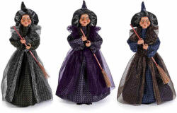 Decorer Set 3 figurine Halloween Vrajitoare Befana cu recipient pentru dulciuri cm 21x22x46 H (A56.37.92)