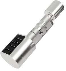 Portass-key Yala smart TTLock tip cilindru, usi 35-90 mm cu acces amprenta, cod, card, argintiu (cilindru 2)