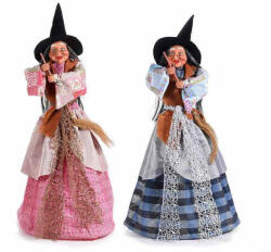 Decorer Set 2 figurine Halloween Vrajitoare Befana polirasina textil multicolor Ø37x79H (A56.40.40)