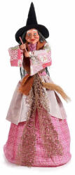 Decorer Figurina Halloween Vrajitoare Befana polirasina textil Ø37x79H (A56.40.40A)