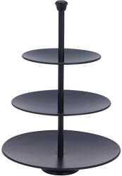 Excellent Houseware Suport servire cu 3 nivele Excellent Houseware, metal, 25x36.5 cm, negru (KO-A12405490) Tava