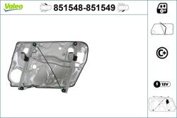 VALEO Mecanism actionare geam VALEO 851549 (851549)