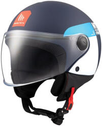 MT Helmets Street S Inboard Inboard C7 Negru/Albastru/Alb Mat Casca Moto Jet ECE 22.06 950gr MTH000KRA574 (MTH000KRA574)