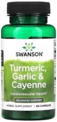 Swanson Curcuma, usturoi și piper cayenne Swanson (60 capsule)