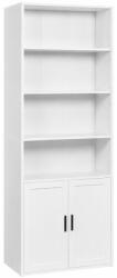 VASAGLE Biblioteca ingusta VASAGLE cu 6 niveluri si dulap, alba, 60x24x175 cm (EZ-LBC402W01) Biblioteca