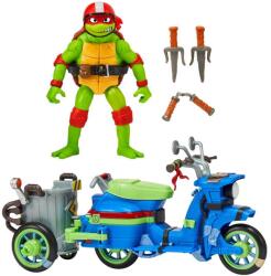  Figurina Testoase Ninja Mutant Mayhem Raphael cu Scuter si Atas 11 cm Figurina