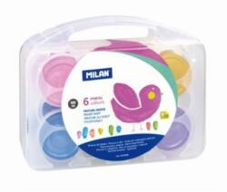MILAN Acuarele Metal Finger MILAN, 6 Culori cu Pigmenti Puternici, 100 ml/Culoare (8411574076582)
