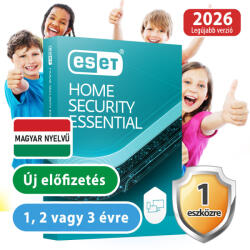 ESET HOME Security Essential (5 eszköz, 2 év, hosszabbítás) (Elektronikus licenc) 30% kedvezménnyel tanárok, diákok, nyugdíjasok, EÜ dolgozók részére (ESET Home Security Essential)