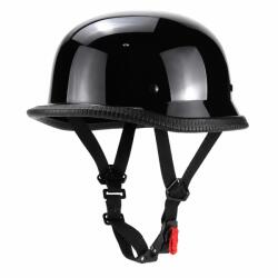 Fixato Casca Moto/Scuter FIXATO Retro German, Interior Confortabil, Prindere rapida, Negru Lucios, XL 61-62cm (retro-2-negru-lucios-XL)