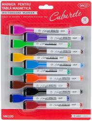 Daco Marker tablă magnetică set 12 cu burete DACO (6425871030095)