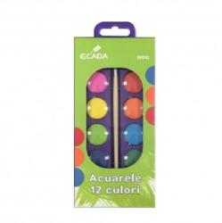 Ecada Acuarele 12 culori cu pensula Ecada (6425871052769)
