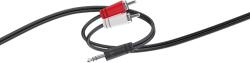 ISY IAU-1026 3, 5mm jack - 2RCA összekötő kábel, 3 méter, fekete (IAU-1026)