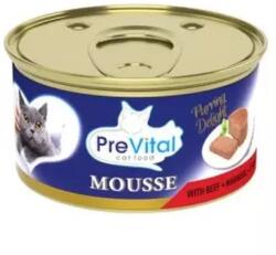 PreVital Nedves Macskaeledel konzerv Mousse marha 85g