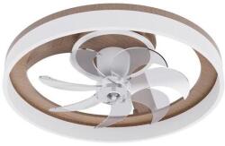 EUROLAMP Lampă de tavan LED dimabilă cu ventilator LED/40W/230V maro/alb (EU0776)