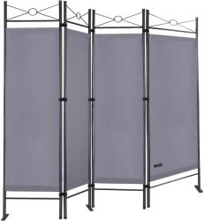 Casaria® 4 paneles paraván Lucca - antracit (108188)