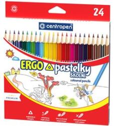  Creioane triunghiulare Centropen, 24 buc