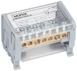 Morek Elosztóblokk Moblock MAB100A-7 MAB100A-7 2P, 2x25 + 5x6mm2, 100A 2P MAB2100A18 (MAB2100A18)