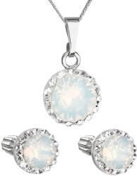 Evolution Group 39352.7 fehér opál Swarovski® kristályokkal (925/1000 ezüst; 3 g)