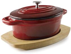Lacor Menaje Vas de cuptor Lacor 25857, oval, emailat, cu suport din lemn (25644649)