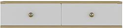 Hanah Home TV Stand Sapphire Oak White Gold Zuzu 120 - Sapphire Oak, White, Gold