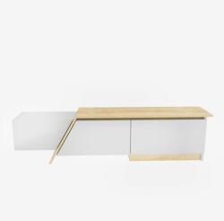 Hanah Home TV állvány, Fehér Sapphire Oak Zonas - Fehér, Sapphire Oak