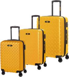 Caterpillar Set 3 trollere CATERPILLAR Industrial Plate, 35L, 59L, 92L, ABS - galben (CAT-84758-42) - forit Valiza