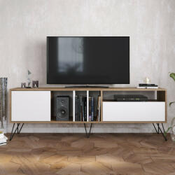 Hanah Home TV állvány Walnut Black White Mistico (180) - Walnut, White (875ZNA3057)